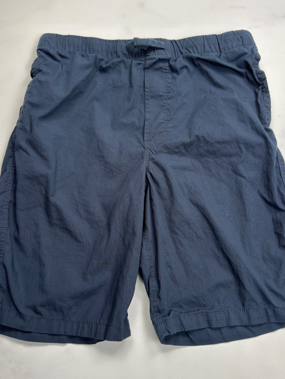 H&M Shorts Elastic Waist Navy Blue Casual - Boys 14Y